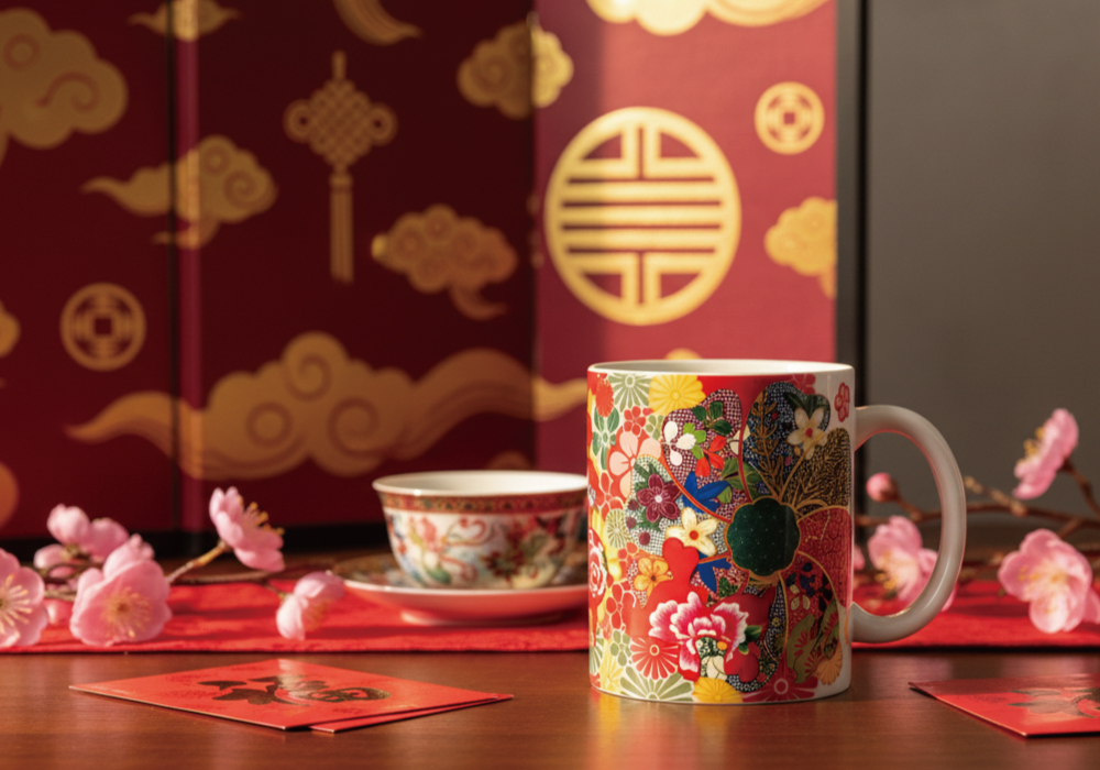 洪易 花漾動物-客家花 馬克杯