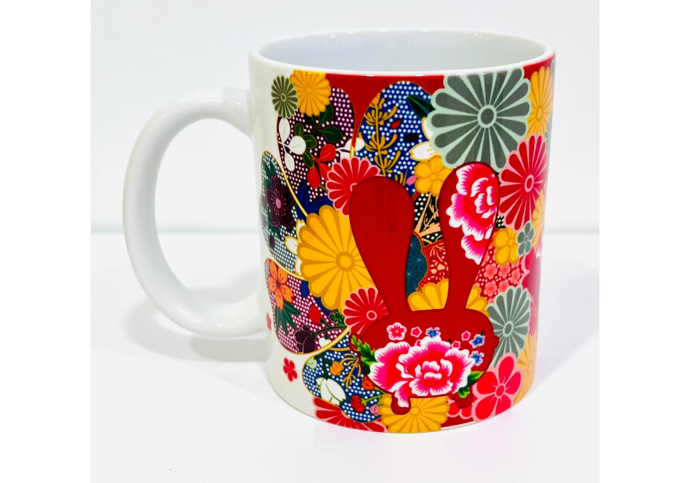 洪易-客家花布鴻兔 馬克杯禮盒