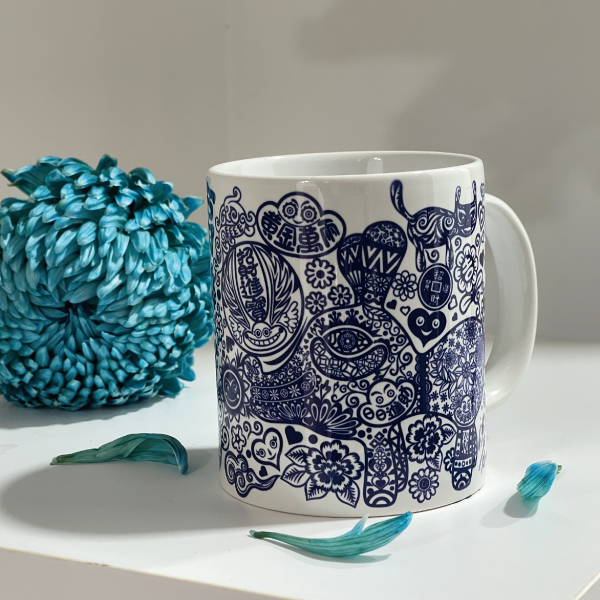 洪易-青花狗 馬克杯禮盒