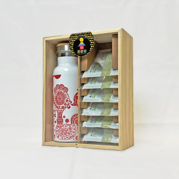 洪易-剪紙大頭雞 保溫瓶禮盒