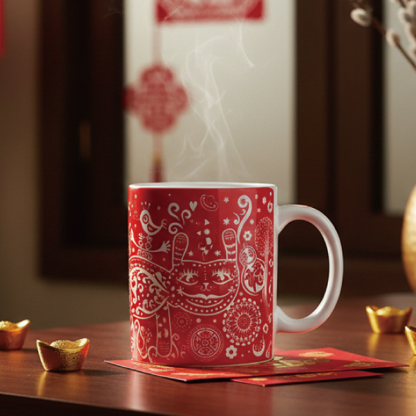 洪易 花漾動物-福貓 馬克杯