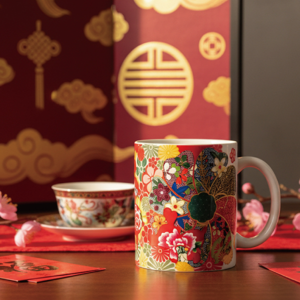 洪易 花漾動物-客家花 馬克杯